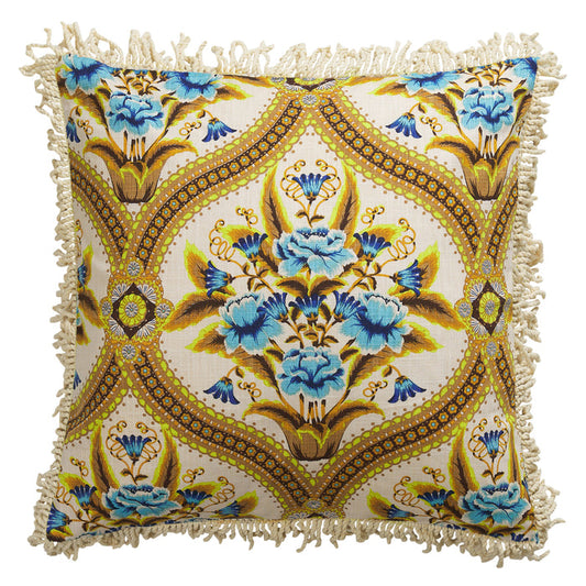 Margaret Fringe Cushion - Clay Feather Insert