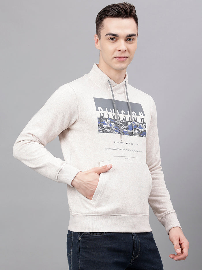 Men Off White Regular Fit Sweatshirt
