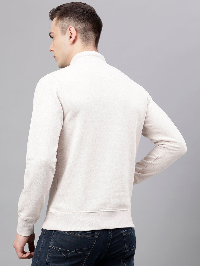 Men Off White Regular Fit Sweatshirt