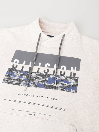 Men Off White Regular Fit Sweatshirt
