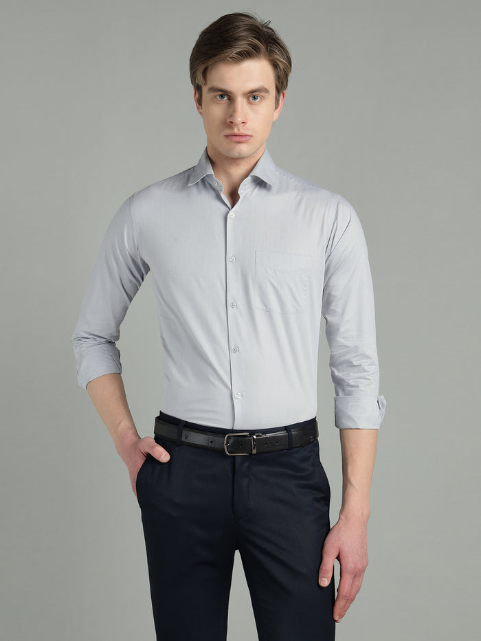 Men Textured Slim Fit Formal Shirt