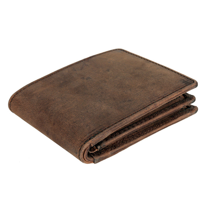 Men's Bifold Leather Wallet - Tan
