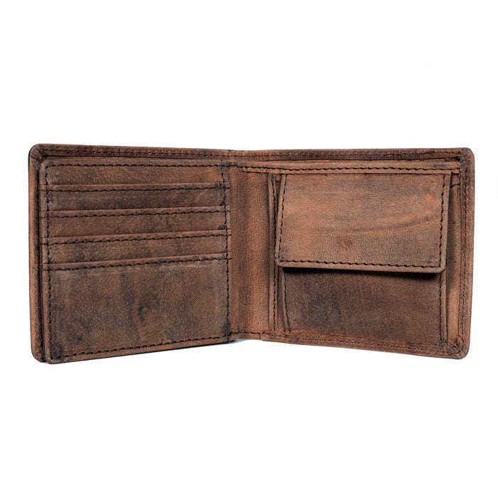 Men's Bifold Leather Wallet - Tan