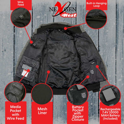 Men's Heated Fleece Hoodie: Features:

Durable Material – Cotton Exterior with Thermal Inside Lining, Knit Cuff and Waistband