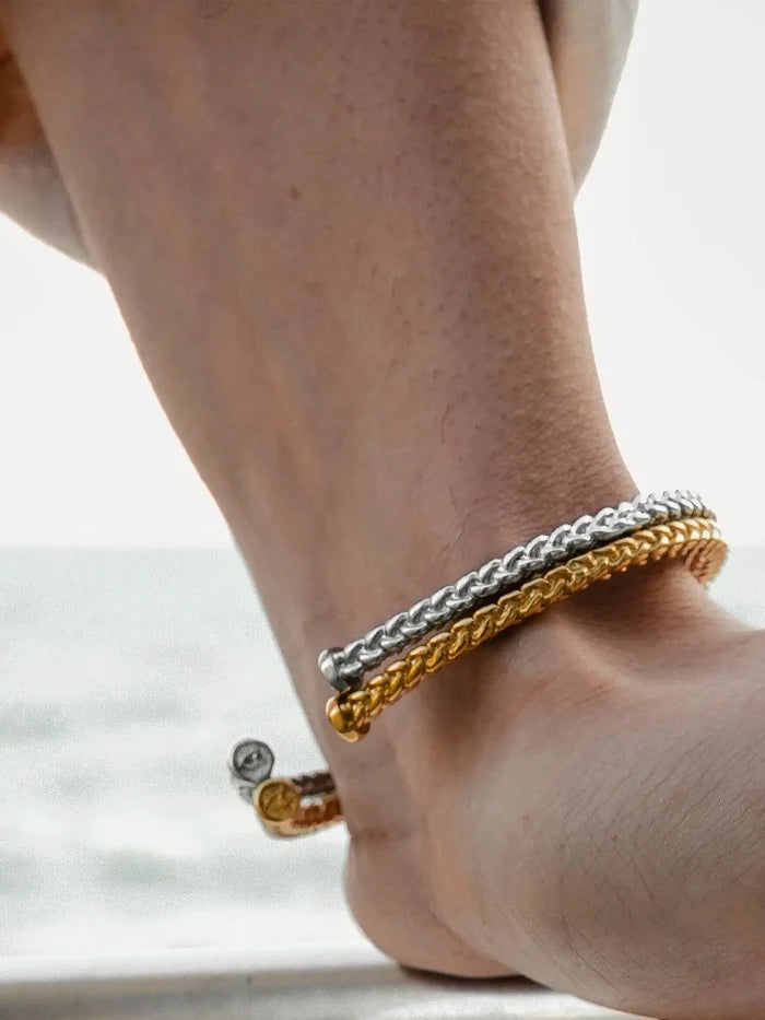 ATOLYEWOLF Mesh Bangle in Silver - Bracelets BİLEKLİK