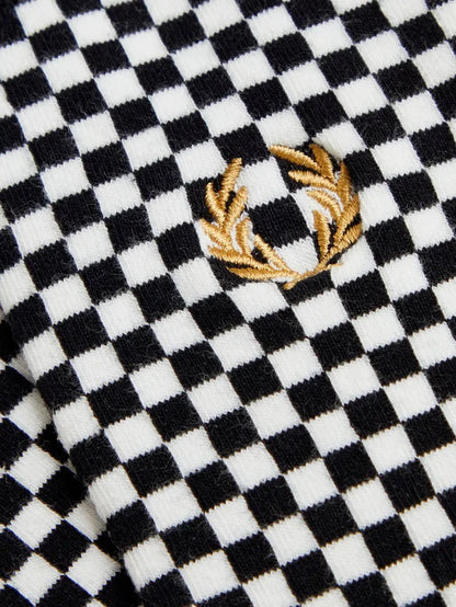 FRED PERRY Micro Chequerboard Sock - Black - Socks ÇORAP