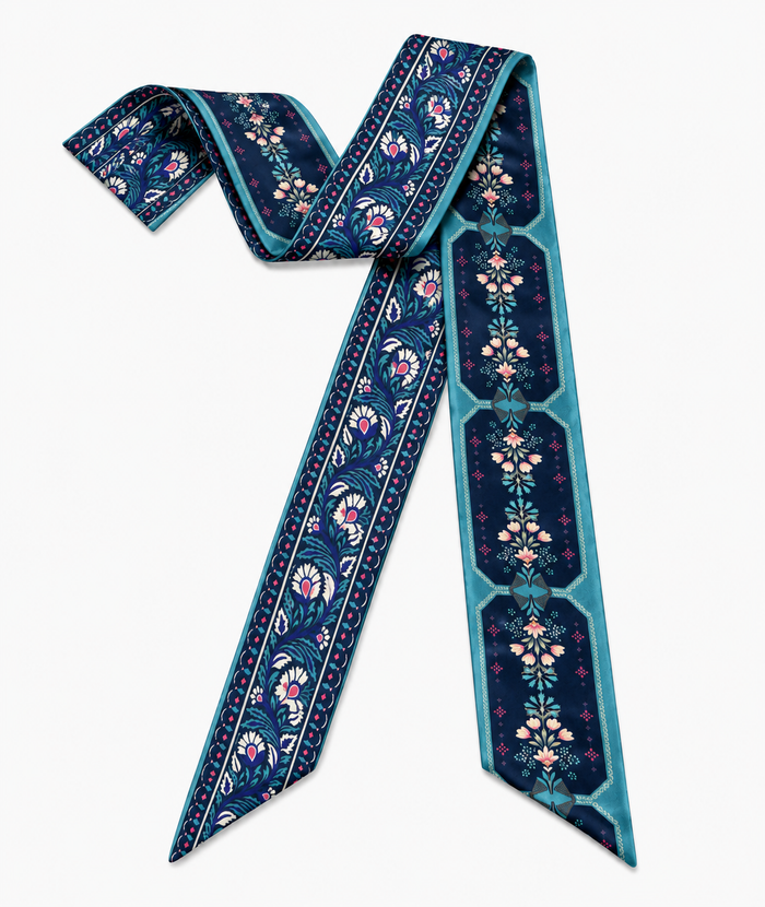Midnight Garden Silk Scarf