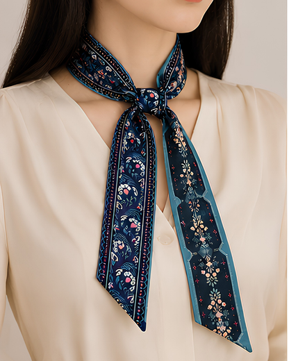 Midnight Garden Silk Scarf