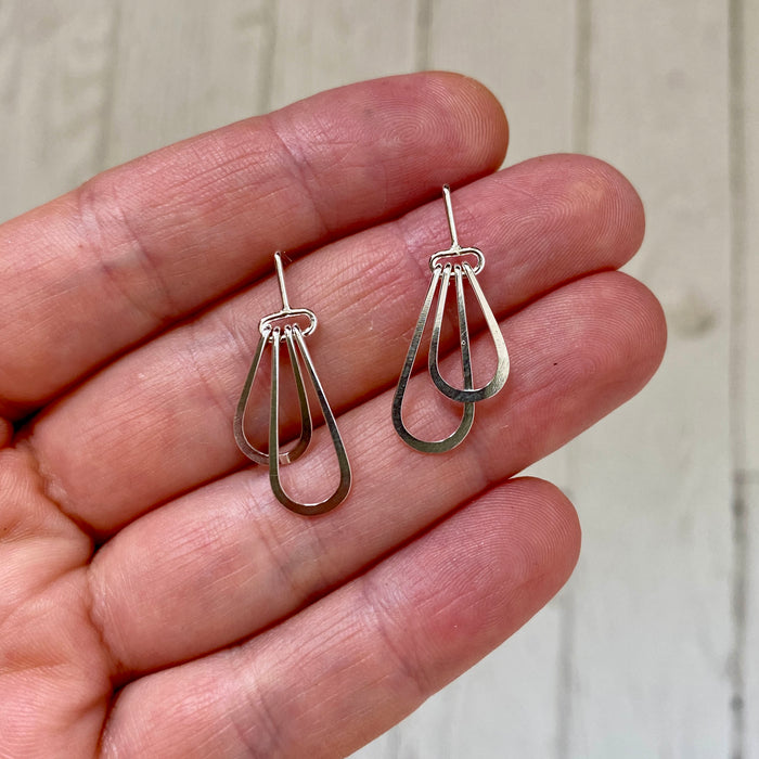 Mini Double Droplet Post Earrings