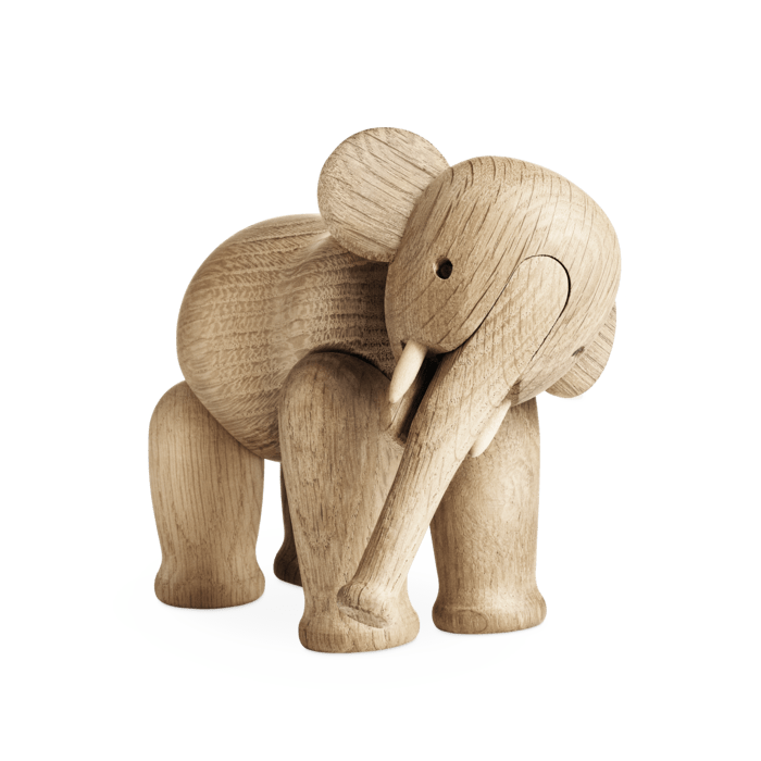 Mini Oak Elephant Wooden Figurine by Kay Bojesen
