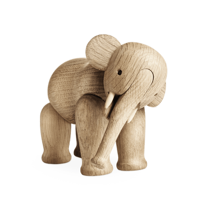 Mini Oak Elephant Wooden Figurine by Kay Bojesen