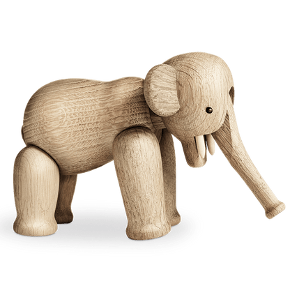 Mini Oak Elephant Wooden Figurine by Kay Bojesen
