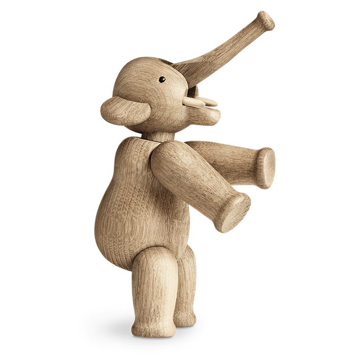 Mini Oak Elephant Wooden Figurine by Kay Bojesen