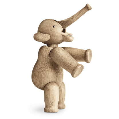 Mini Oak Elephant Wooden Figurine by Kay Bojesen