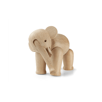 Mini Oak Elephant Wooden Figurine by Kay Bojesen