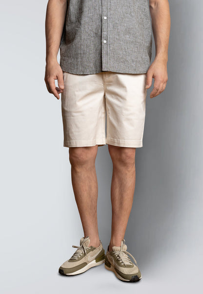 Clean Cut Copenhagen MITCHELL TWILL SHORTS Shorts Ecru