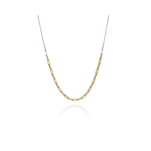 Mixed Metal Chain Necklace
