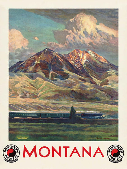 Montana Travel Poster by Gustav Wilhelm Krollmann, 1930s