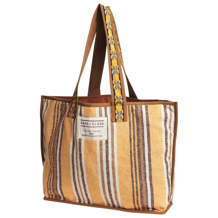 Nicolette Woven Tote Bag - Marigold