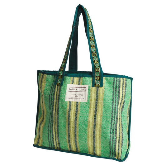 Nicolette Woven Tote Bag - Spring Green