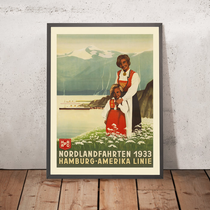A framed image of