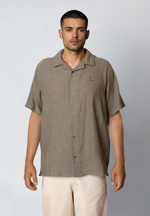 Fat Moose NOVA S/S SHIRT Skjorte S/S Army Melange