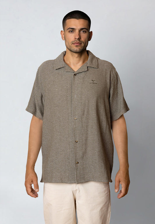 Fat Moose NOVA S/S SHIRT Skjorte S/S Army Melange