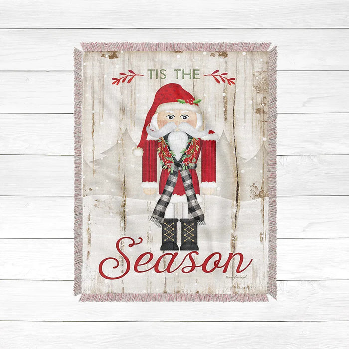 Nutcracker Christmas Woven Throw Blanket