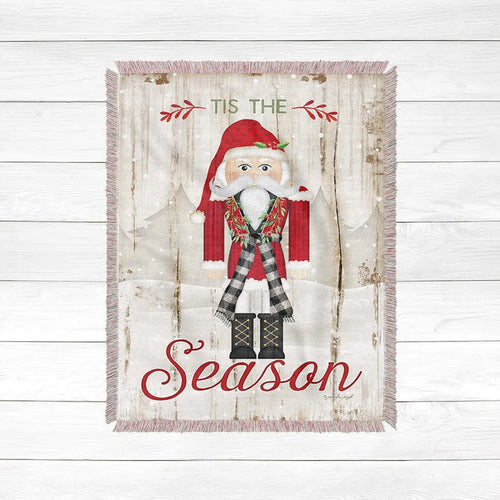 Nutcracker Christmas Woven Throw Blanket