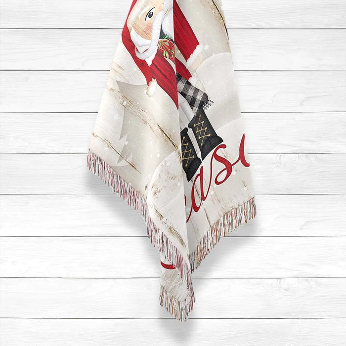 Nutcracker Christmas Woven Throw Blanket