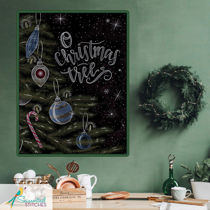 O Christmas Tree Machine Embroidery Design USB