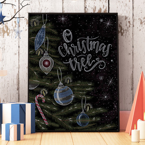 O Christmas Tree Machine Embroidery Design USB