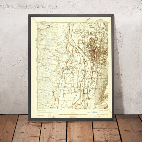 Old Map of Albuquerque, New Mexico by USGS, 1934 – Rio Grande River & Grant