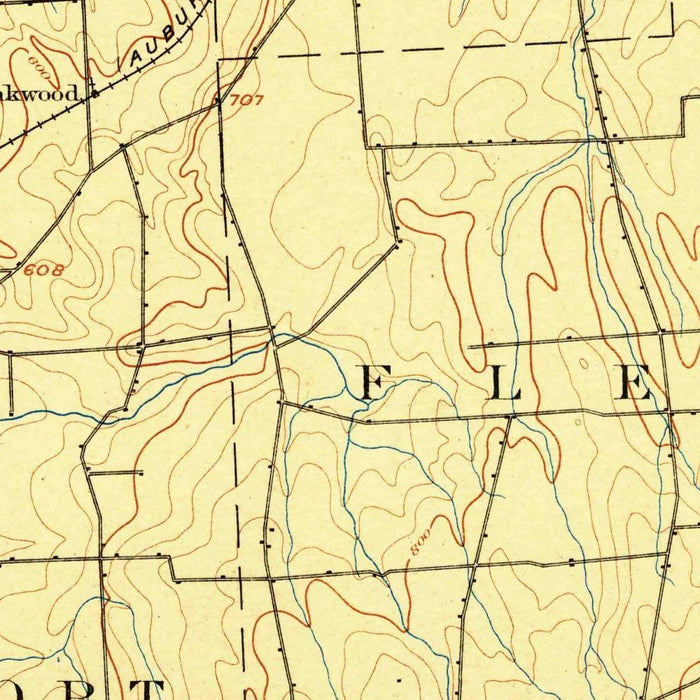 Old Map of Aurora, New York by USGS, 1902 – Auburn, Cayuga Lake & Springport