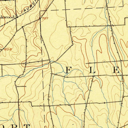 Old Map of Aurora, New York by USGS, 1902 – Auburn, Cayuga Lake & Springport