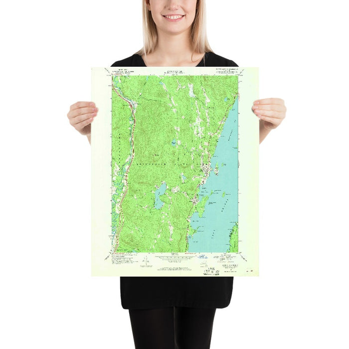 Old Map of Bolton Landing, New York by USGS, 1966 – Lake George & Adirondack Park