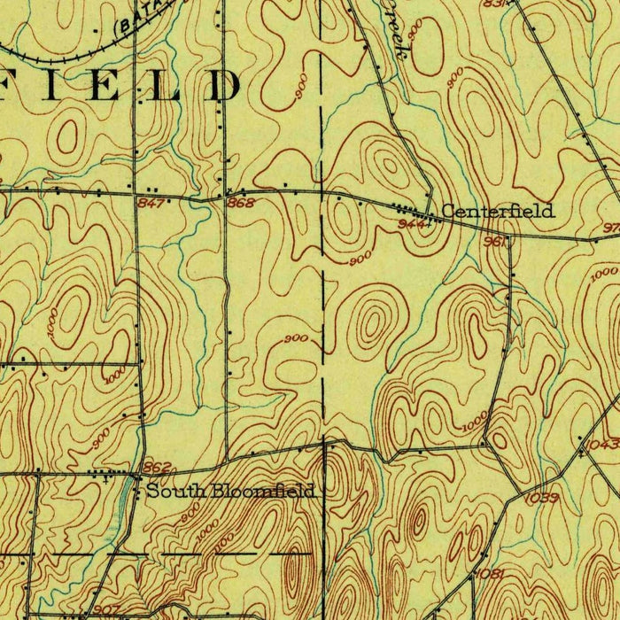 Old Map of Canandaigua, New York by USGS, 1903 – Canandaigua Lake, Bristol & Victor
