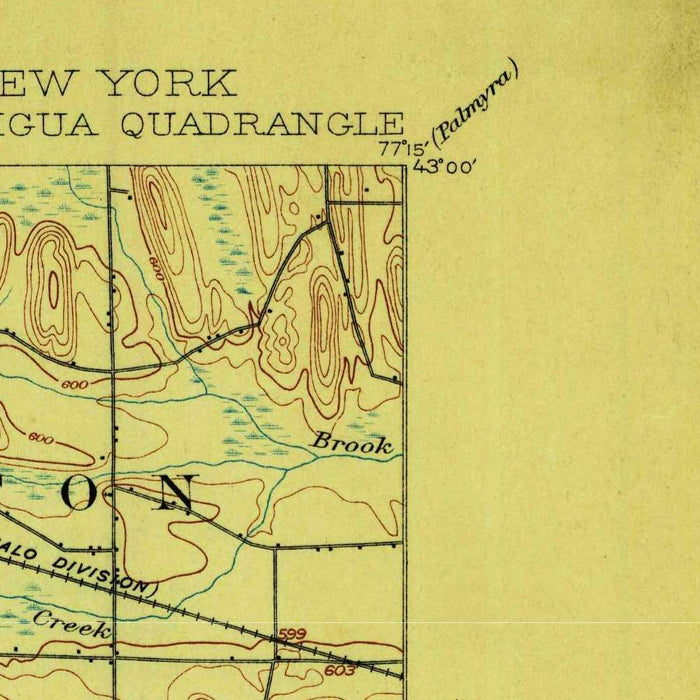 Old Map of Canandaigua, New York by USGS, 1903 – Canandaigua Lake, Bristol & Victor