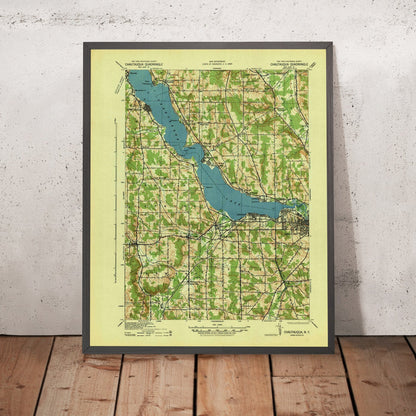 Old Map of Chautauqua, New York by USGS, 1941 – Lake Chautauqua, Jamestown & Bemus Point