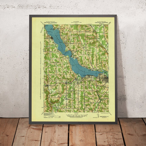 Old Map of Chautauqua, New York by USGS, 1941 – Lake Chautauqua, Jamestown & Bemus Point