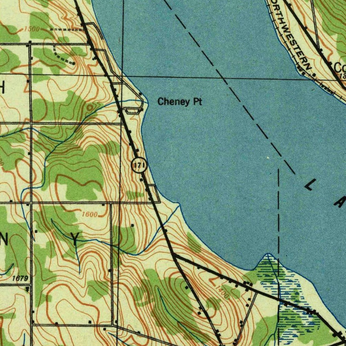 Old Map of Chautauqua, New York by USGS, 1941 – Lake Chautauqua, Jamestown & Bemus Point