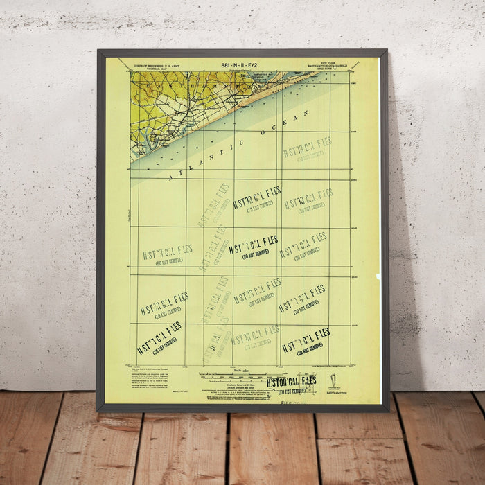 Old Map of East Hampton, New York by USGS, 1921 – Sag Harbor, Southampton & Gardiner's Bay