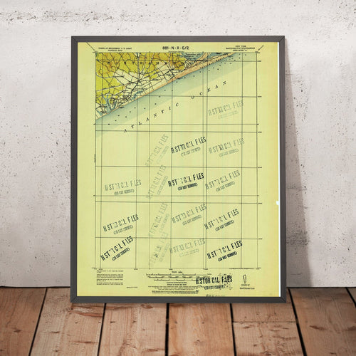 Old Map of East Hampton, New York by USGS, 1921 – Sag Harbor, Southampton & Gardiner's Bay