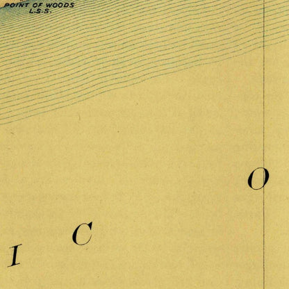 Old Map of Fire Island, New York by USGS, 1911 – Great South Bay, Bay Shore & Patchogue