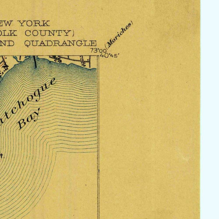 Old Map of Fire Island, New York by USGS, 1911 – Great South Bay, Bay Shore & Patchogue