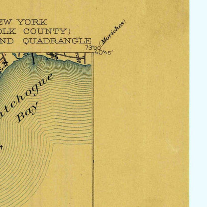 Old Map of Fire Island, New York by USGS, 1911 – Great South Bay, Bay Shore & Patchogue