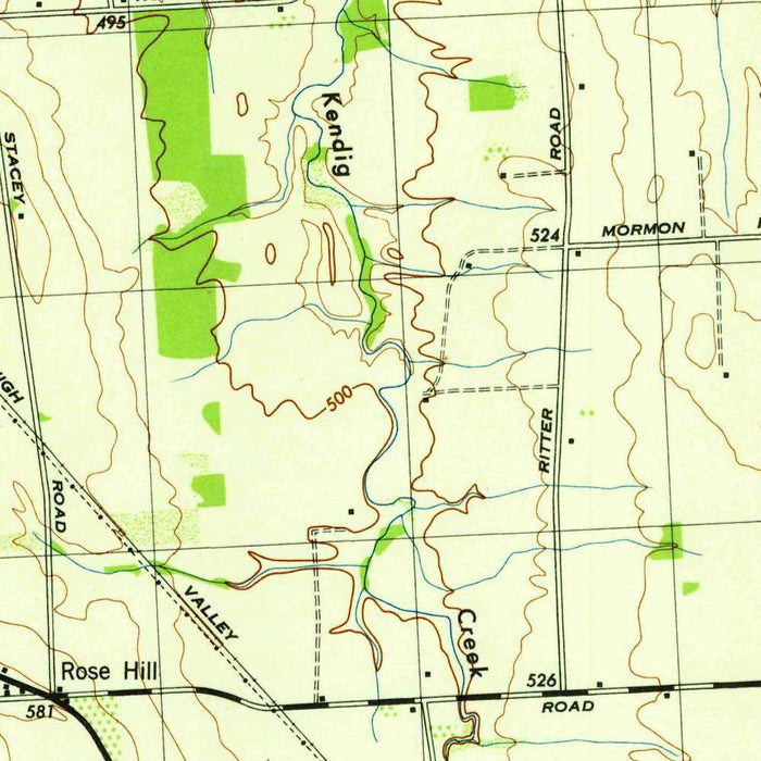 Old Map of Geneva, New York by USGS, 1943 – Seneca Lake & Waterloo