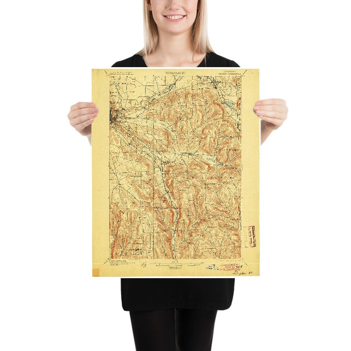 Old Map of Ithaca, New York by USGS, 1900 – Cayuga Lake, Dryden & Lansing