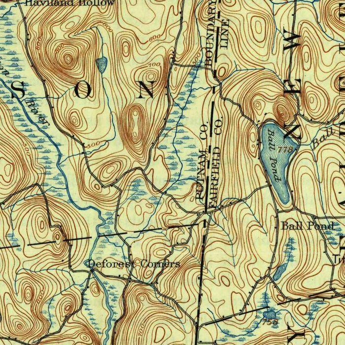 Old Map of Katonah, New York by USGS, 1928 – Carmel, Somers & Croton River
