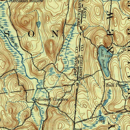 Old Map of Katonah, New York by USGS, 1928 – Carmel, Somers & Croton River